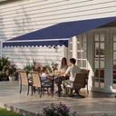 12x10 Retractable Crank Patio Shade