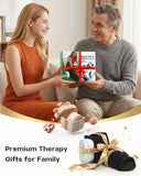 Ankle Foot Massager with Heat and Air Compression Cordless Electric Calf Foot Ankle Joint Pain Relief Hot Compress Therapy for Plantar Fasciitis Foot Arthritis Swollen Ankle Blood Circulation Relaxation 3000mAh Battery (225 c
