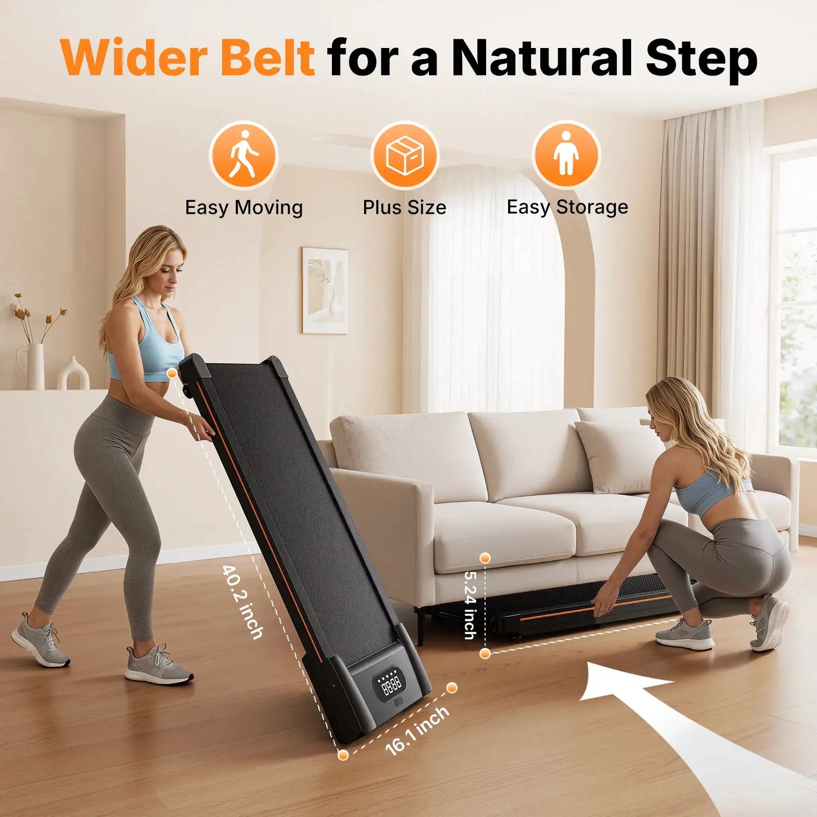 MERACH Walking Pad Treadmill 2in1 Low Noise Running Pad 330LBS Capacity LED Display Phone Holder Fitness Exercise Machine for Home Gym