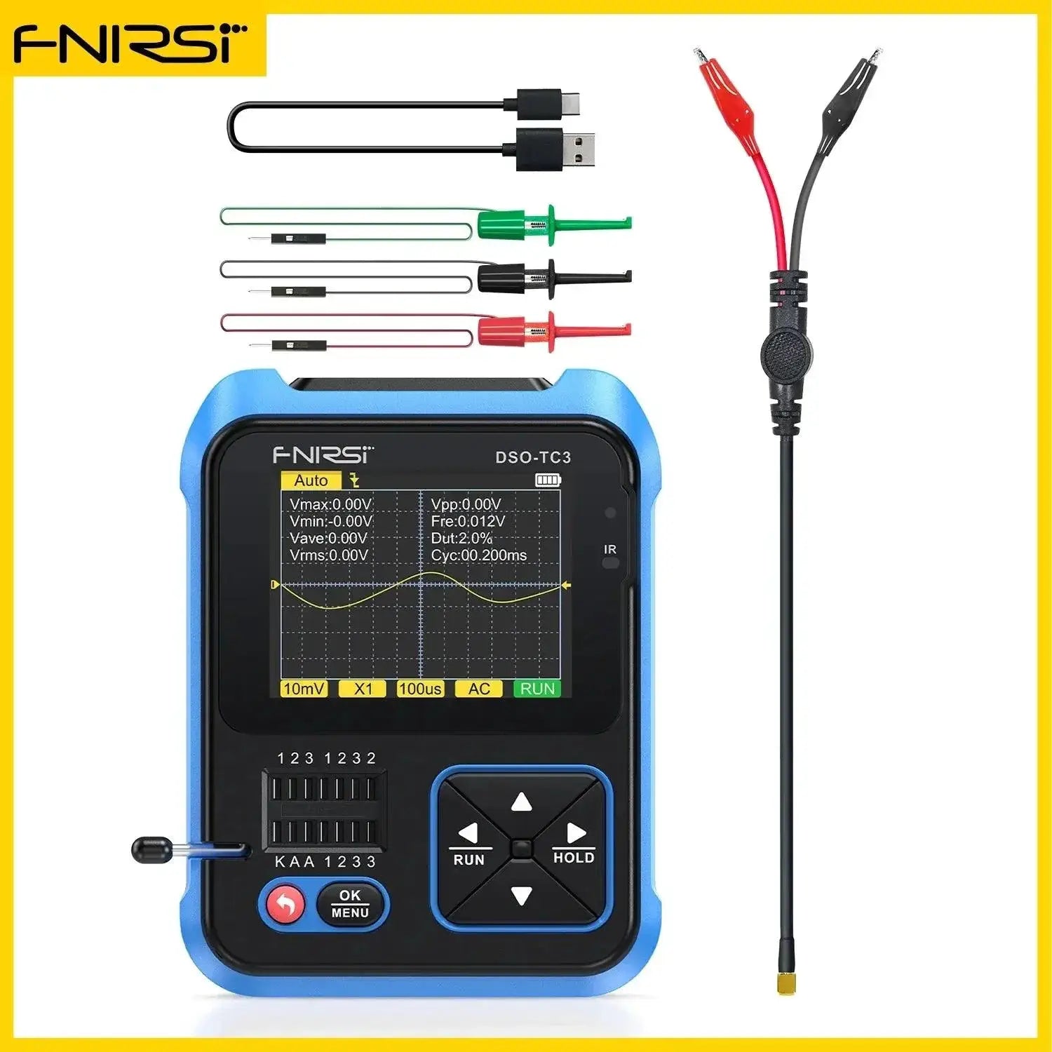 FNIRSI DSO-TC3 Transistor Tester Signal Generator Kit