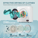 EUHOMY Compact Laundry Dryer Clothes Dryers With Exhaust Pipe