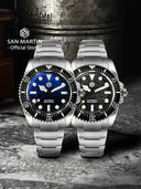 San Martin Official 42mm Men Diver Watch Wave Texture Dial Miyota 90S5 Automatic Mechanical Luxury Watch Waterproof 600m SN0126
