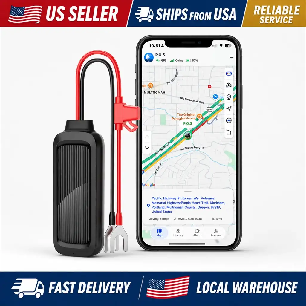 Hardwired GPS Tracker for Trailer Car Truck RV Motorcycle Boat — product view 1