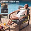 Modern 4 Piece Outdoor Conversation Set