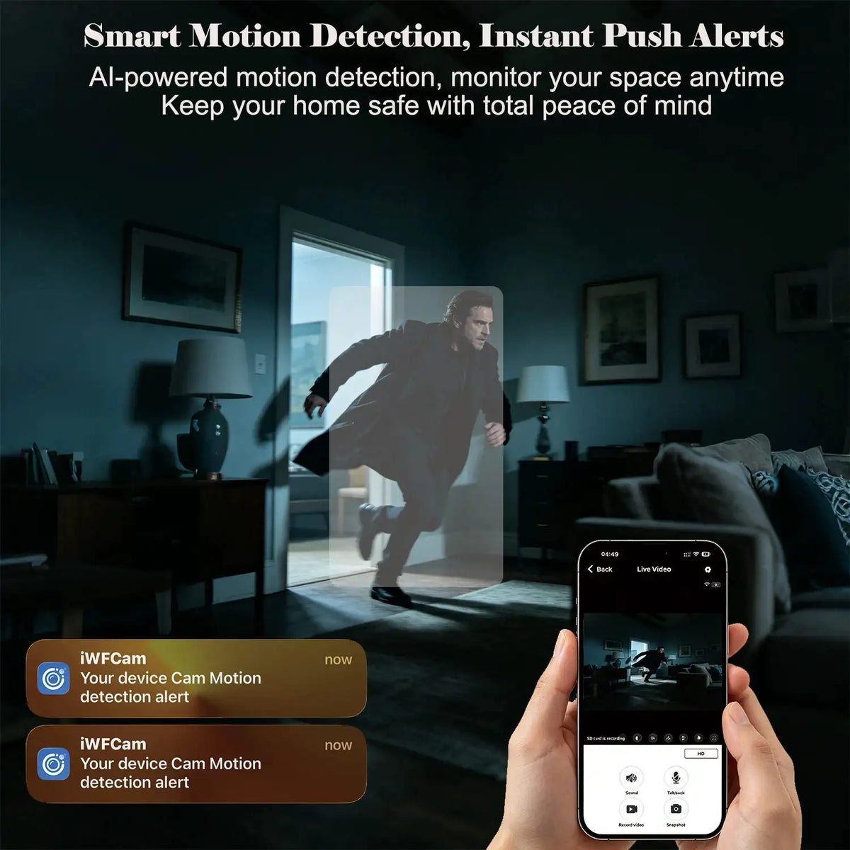 Mini HD Wireless WiFi Camera DIY Portable Small Security Cam with Motion Detection Flexible Home Surveillance Nanny Cam
