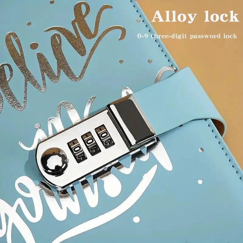 A5 Lockable Leather Journal Secure Travel Diary Planner