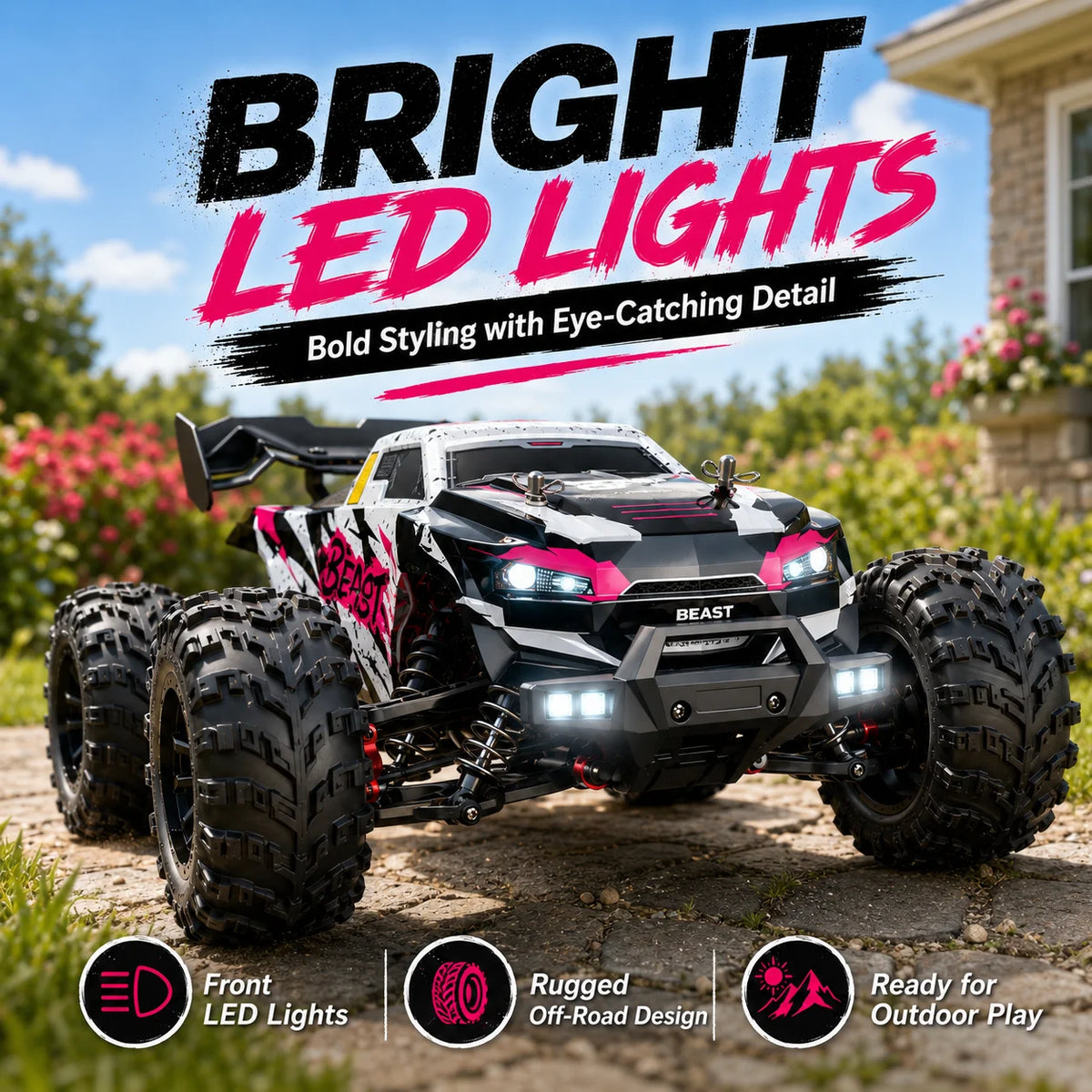 ZNLYRION RC Car Off-Road Monster Truck Adjustable Remote Control Terrain — product view 6