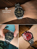 San Martin New Upgraded 37mm BB54 Vintage Men Diver Watch ST2130 Automatic Mechanical Sapphire Luminous Waterproof 200m SN0138