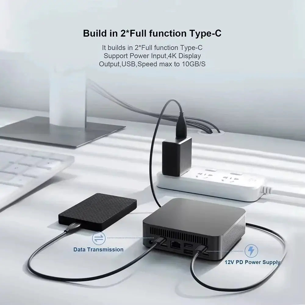 New Portable i9 Mini PC Computer Windows 11 Intel Core i9 8950HK 16GB 1TB Gaming Computer Dual-Band WiFi 6-Core Mini Desktop PC