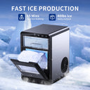 EKOJUCE Nugget Ice Maker Countertop, Soft Chewable Pellet Ice