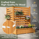Freestanding Wood Garden Privacy Screen