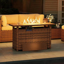 Brown Outdoor Gas Fire Pit Table