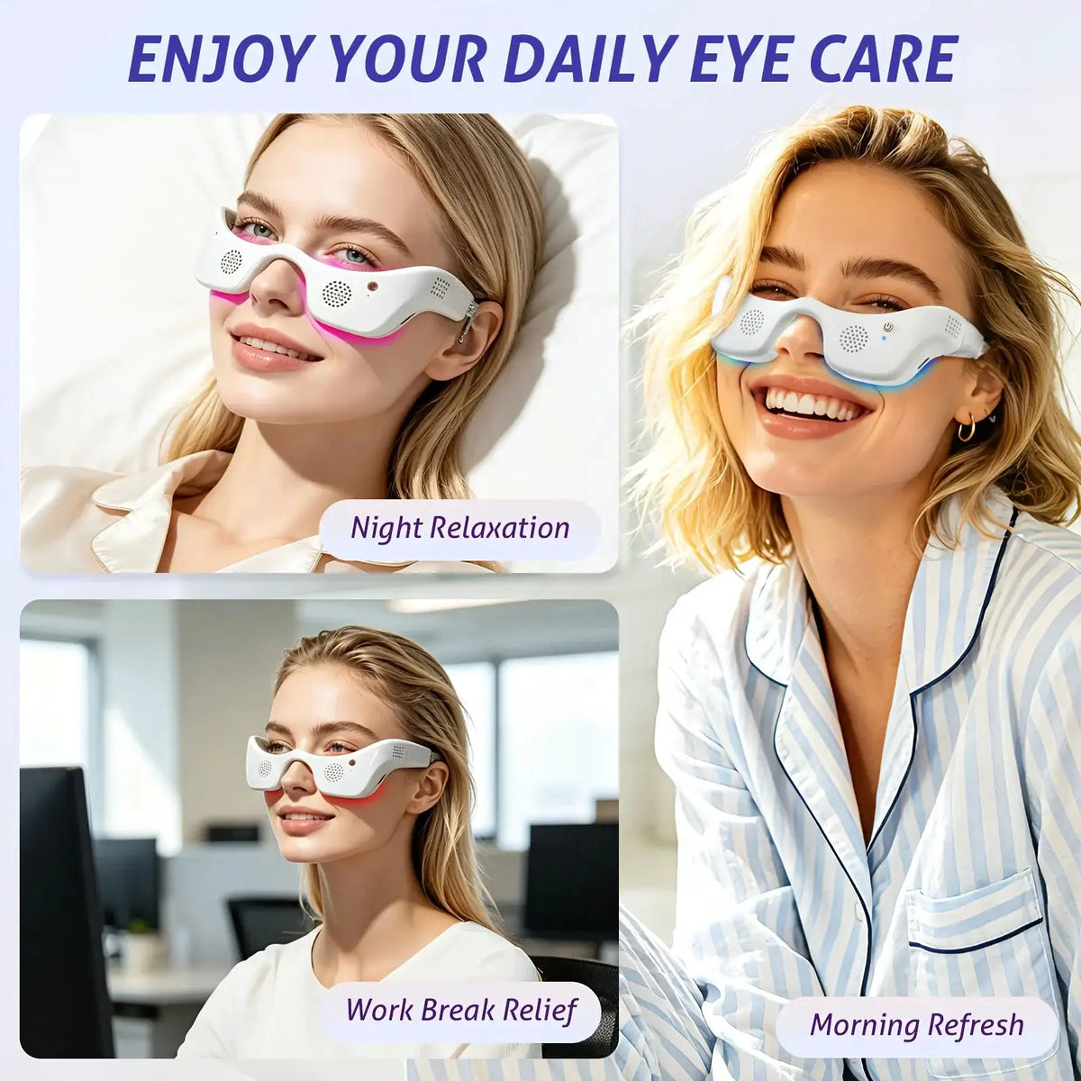 LED Eye Massager Hot Cold Compress Color Light Therapy — product view 8