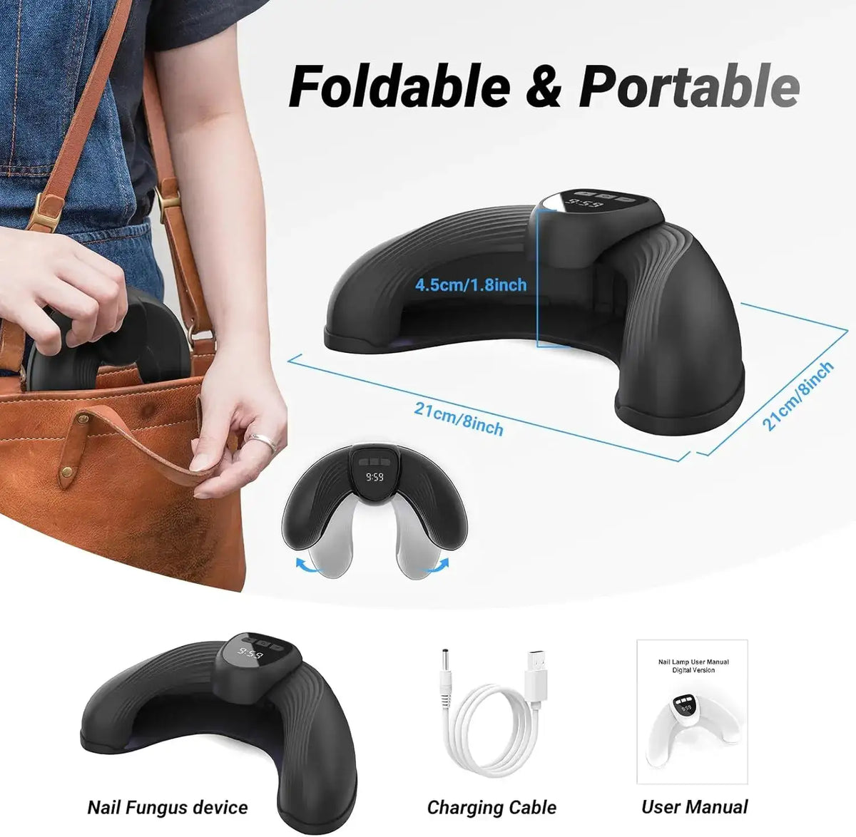 Rechargeable Nail Fungus Light Therapy Device Blue Light — product view 6
