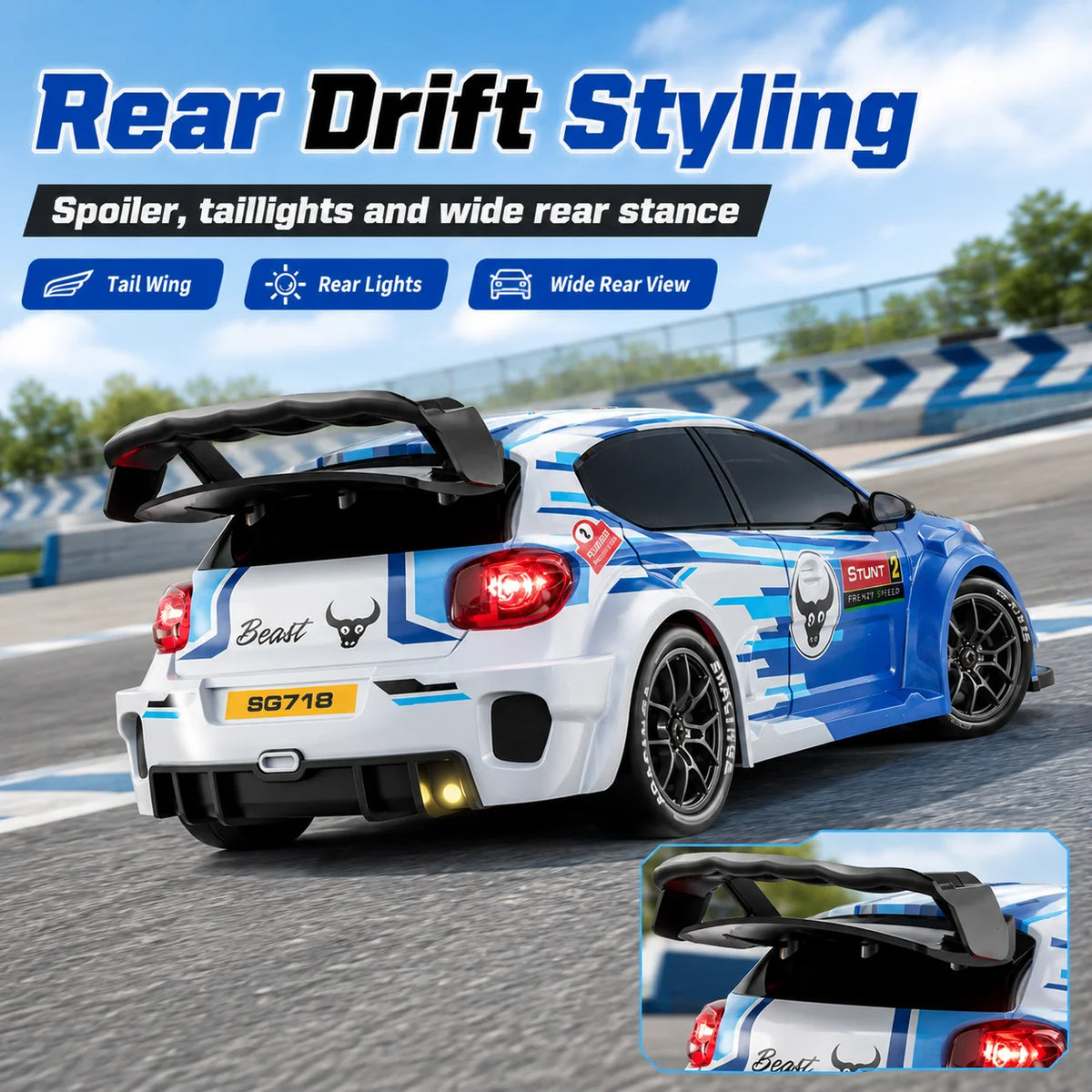 ZNLYRION RC Drift Car : Scale With Replaceable Racing Drift — product view 9