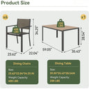 Heavy Duty Metal Patio Dining Set
