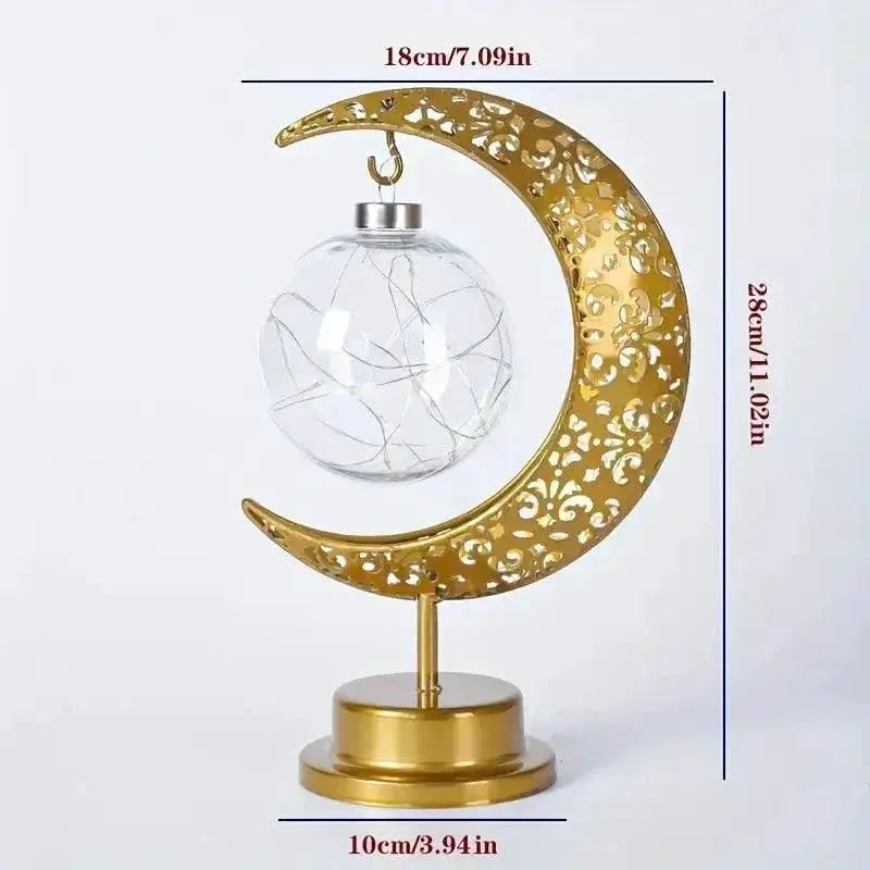 Enchanting Moon LED Night Light Iron Lamp Decorative