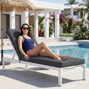 Waterproof Grey Chaise Lounge Cushions