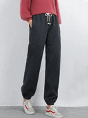Winter Fleece Harem Joggers Drawstring Women