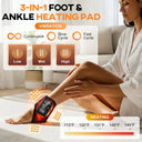 Cordless Foot Ankle Massager with Heat Vibration Heating Pad for Feet Pain Relief Led Touch Screen Ankle Brace Wraps SupportBelt