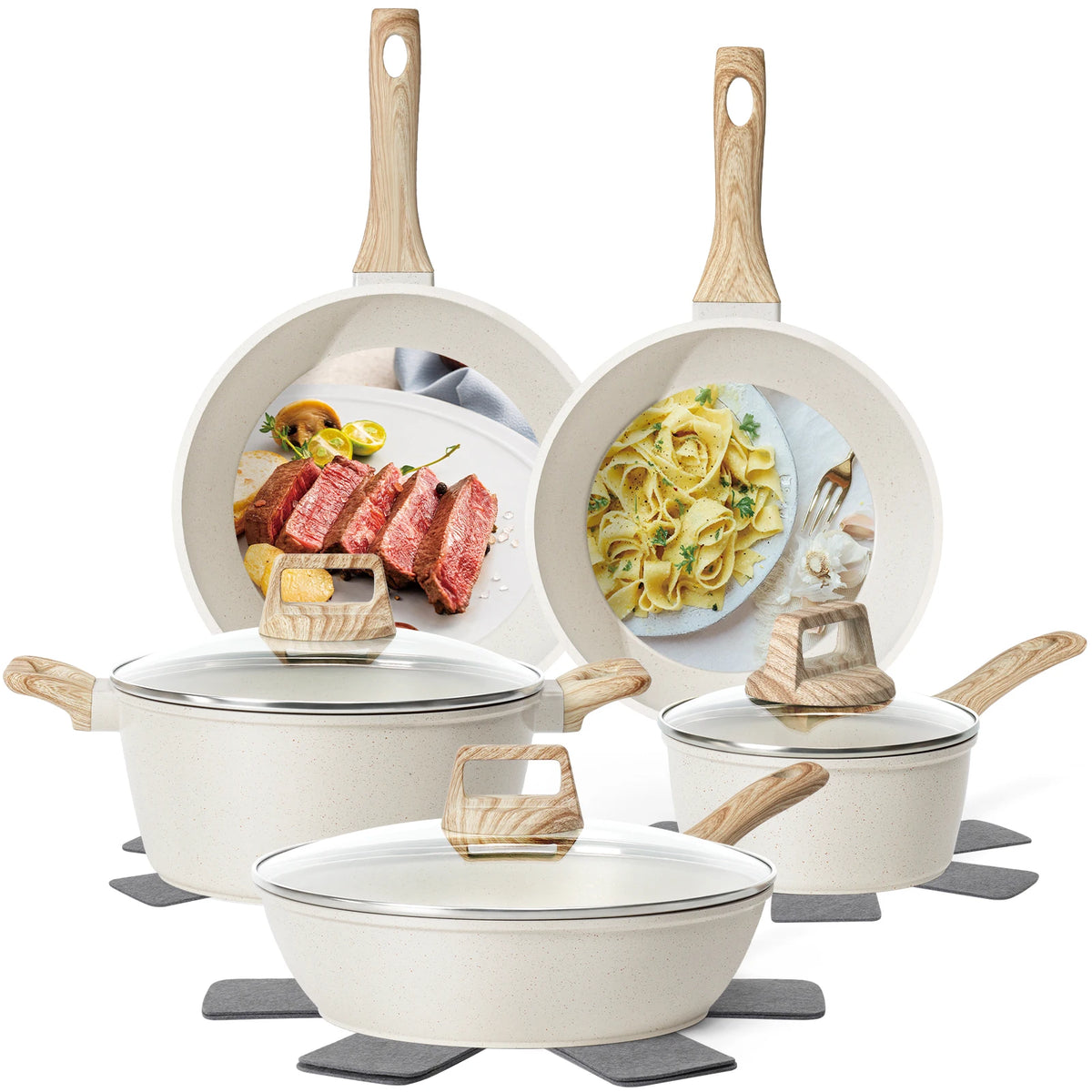 Pieces Non-Stick Granite Cookware Set, Healthy Ceramic Pots — product view 10