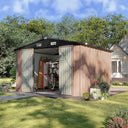Heavy Duty Black Metal Garden Shed