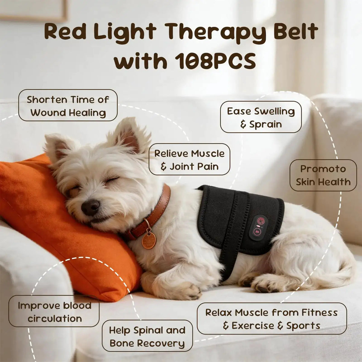 Pet Red Light Therapy Belt Cold Laser Therapy Device Dog — product view 2