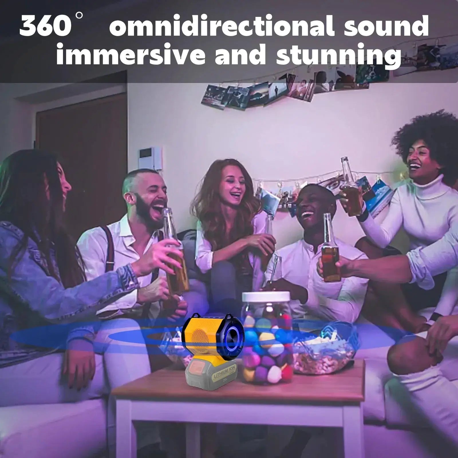 Cordless Bluetooth Speaker With USB Type C Port Portable