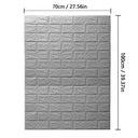 3D Brick Pattern Self Adhesive Waterproof Wall Sticker