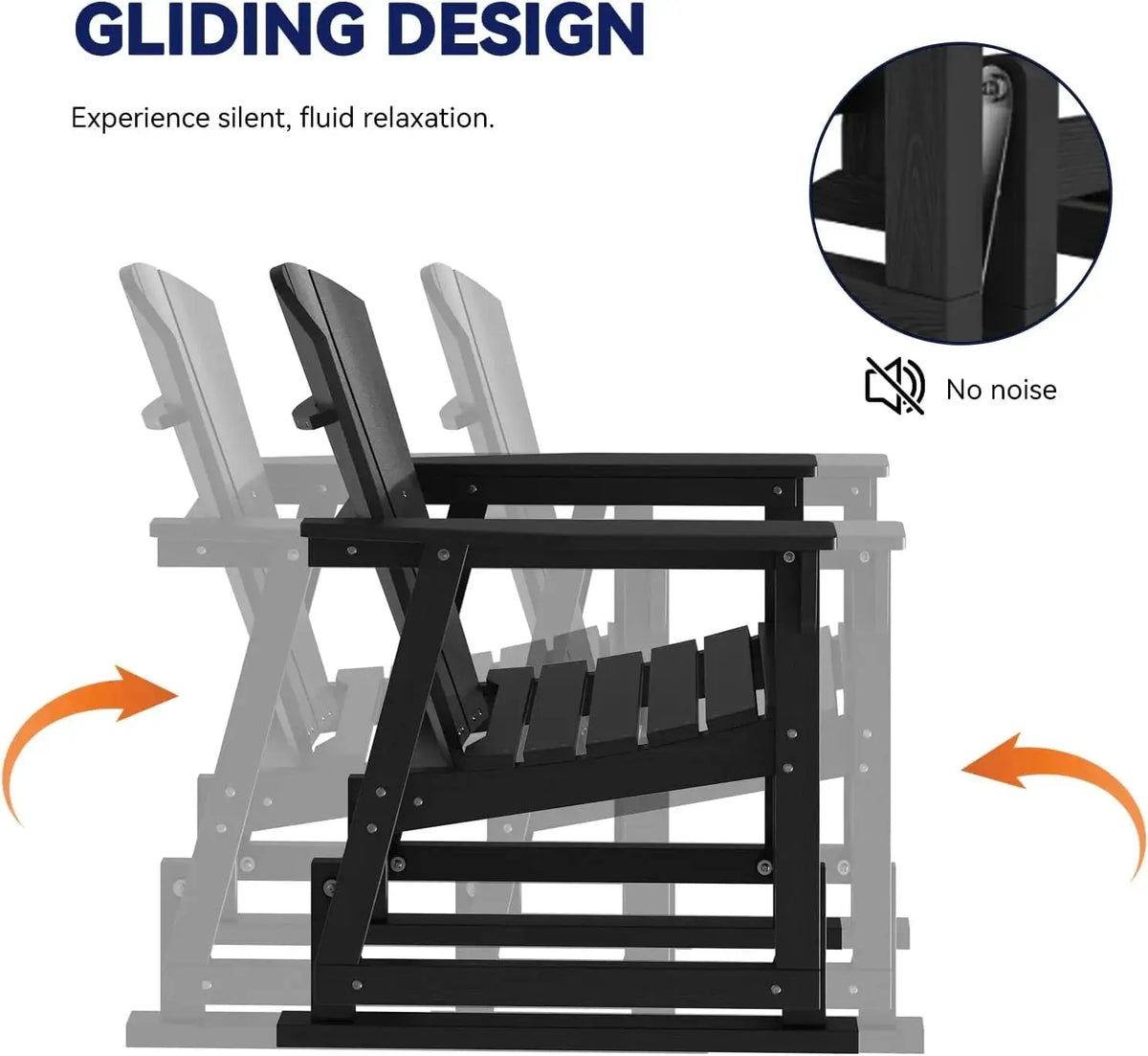 HDPE Outdoor Patio Rocking Chair