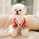 Chic Striped Winter Pet Sweater for Cozy Dogs and Cats