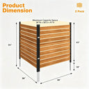 Natural Wood Garden Privacy Screen