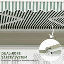 12x10ft Green Striped Patio Shade