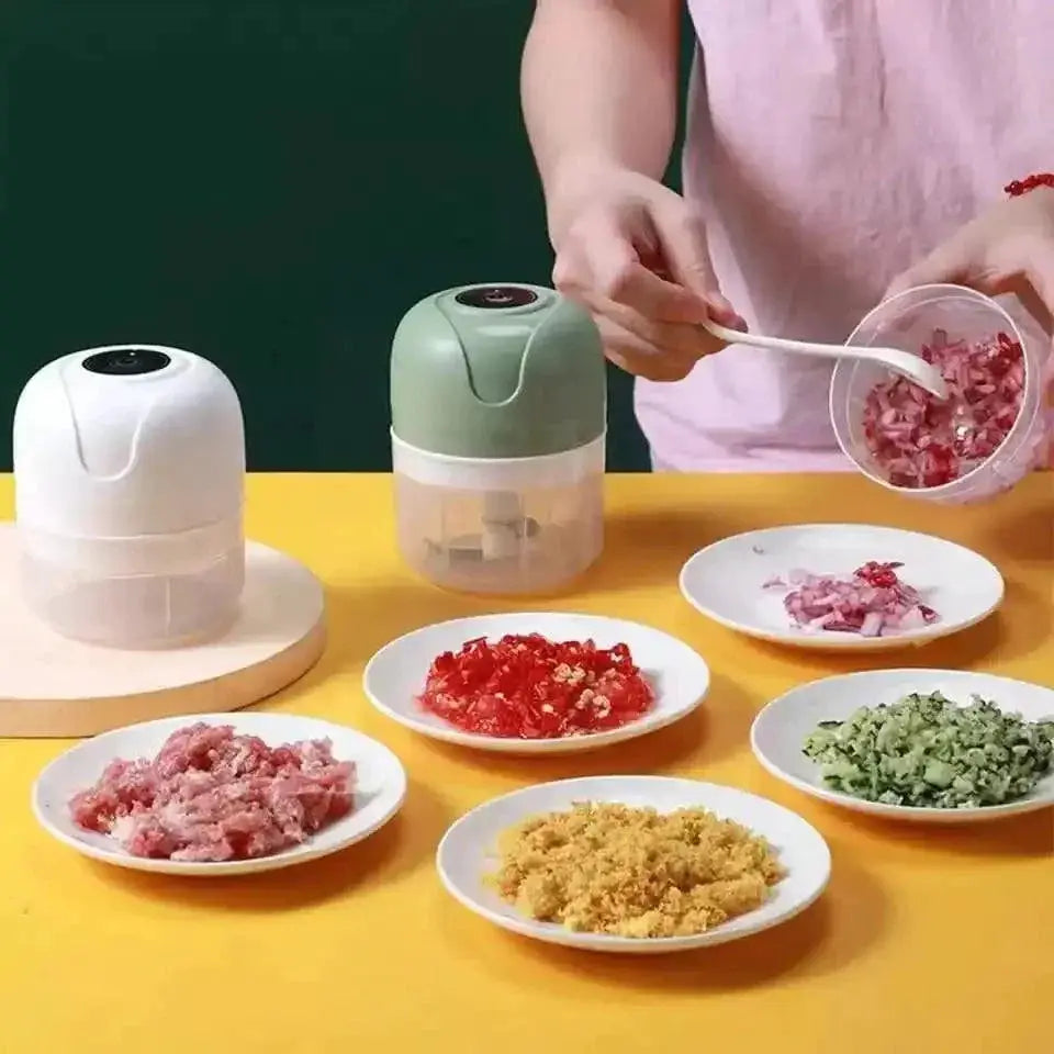 Mini Electric Food Processor Chopper Quick and Easy Prep