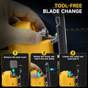 Portable 80mm Cordless Jigsaw 2700RPM Cutting Tool Efficient