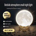 Moon Lamp: 8cm Battery-Powered LED Night Light for Kids Decor