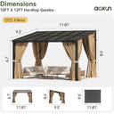 Brown Wall Mounted Pergola With Canopy