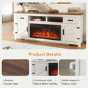 80 Inch Wood Farmhouse TV Console