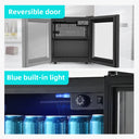 EKOJUCE Mini Fridge with Glass Door | Countertop Beverage Cooler