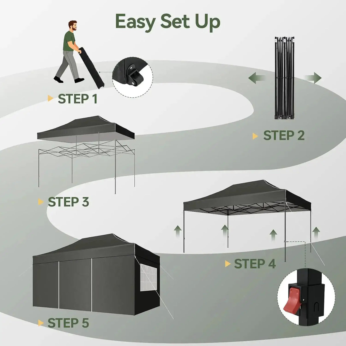 Heavy Duty 10x15ft Pop Up Gazebo