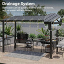 12x6ft Hardtop BBQ Gazebo With Shelves