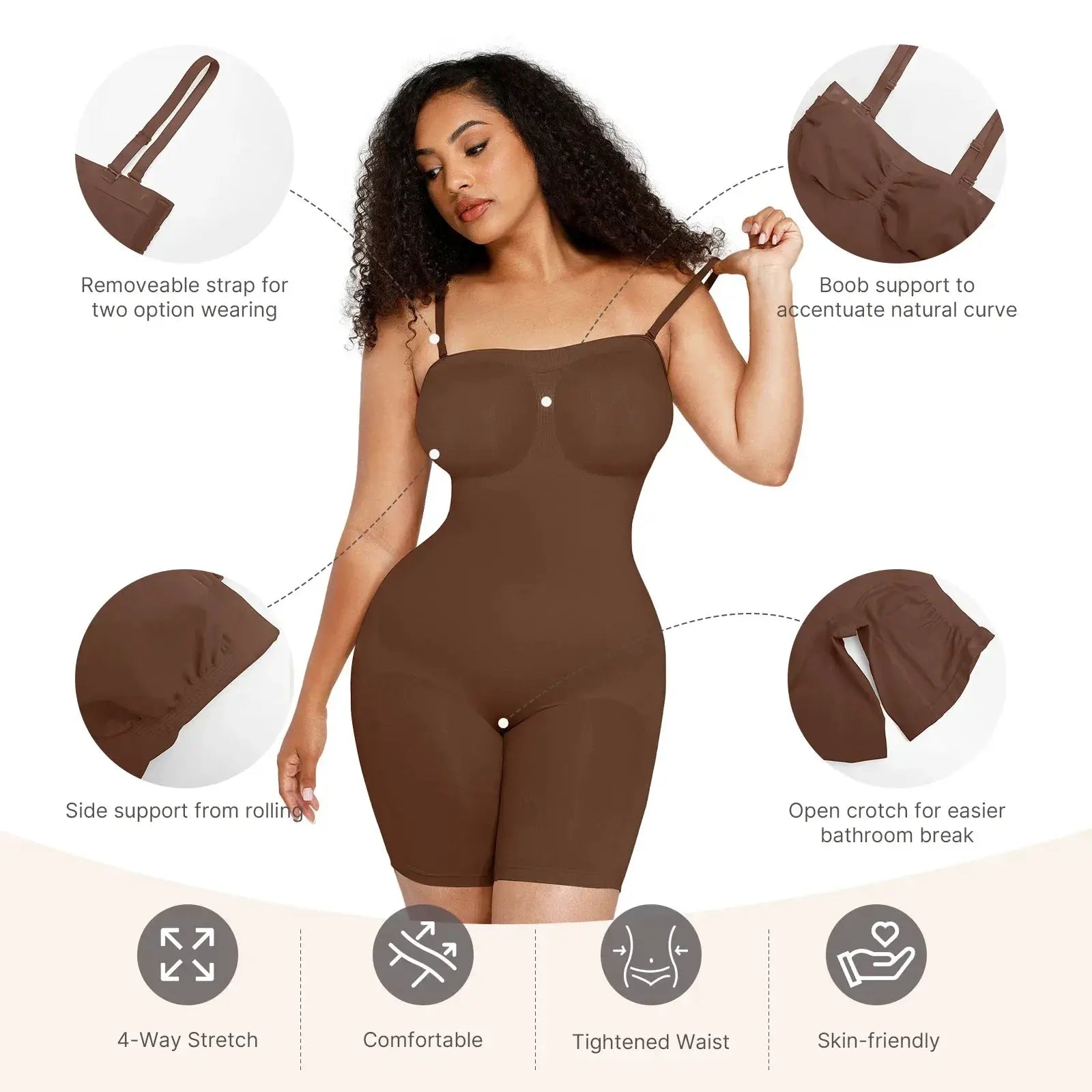 Seamless Strapless Shapewear Bodysuit Women Tummy - OurLum.com