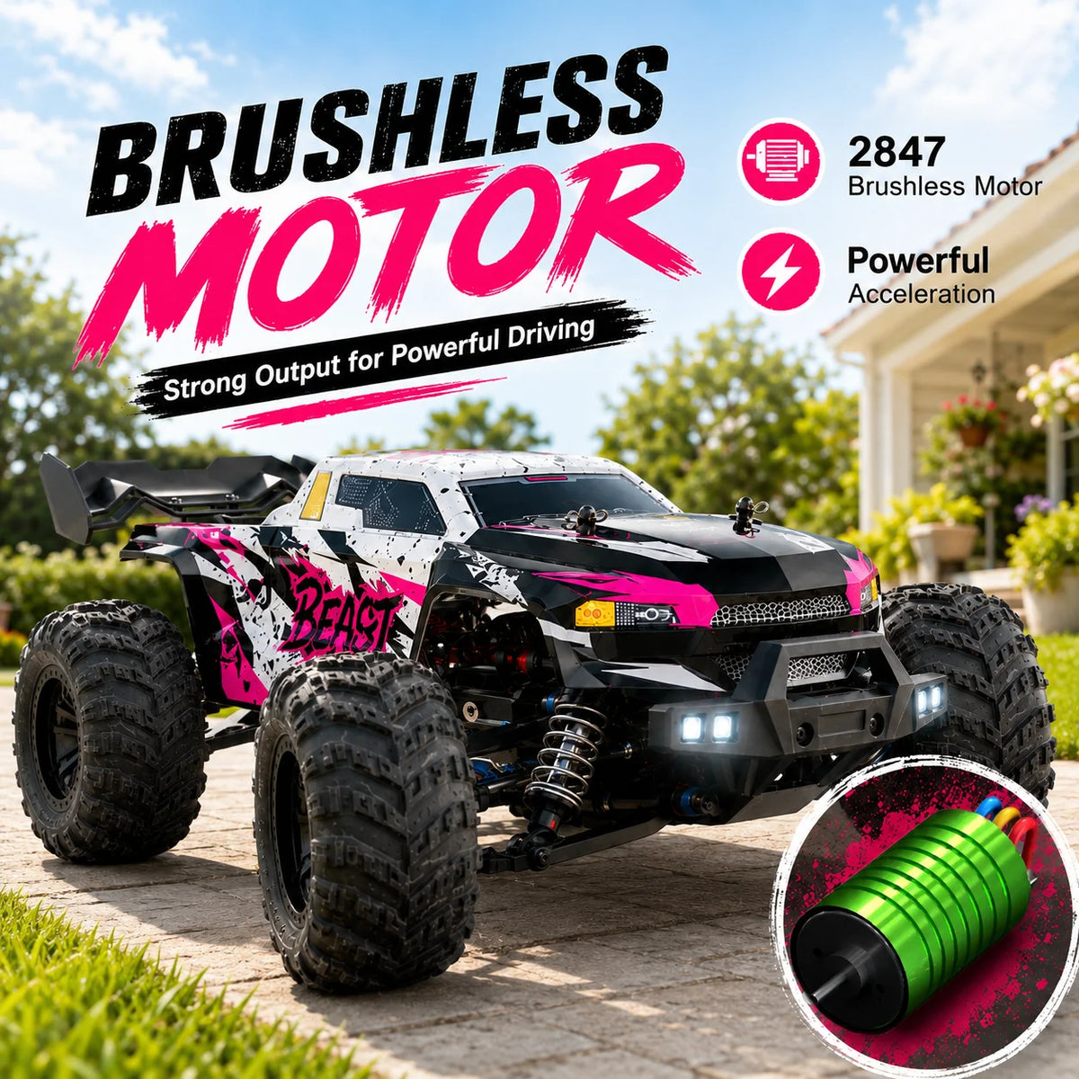 ZNLYRION RC Car Off-Road Monster Truck Adjustable Remote Control — product view 5