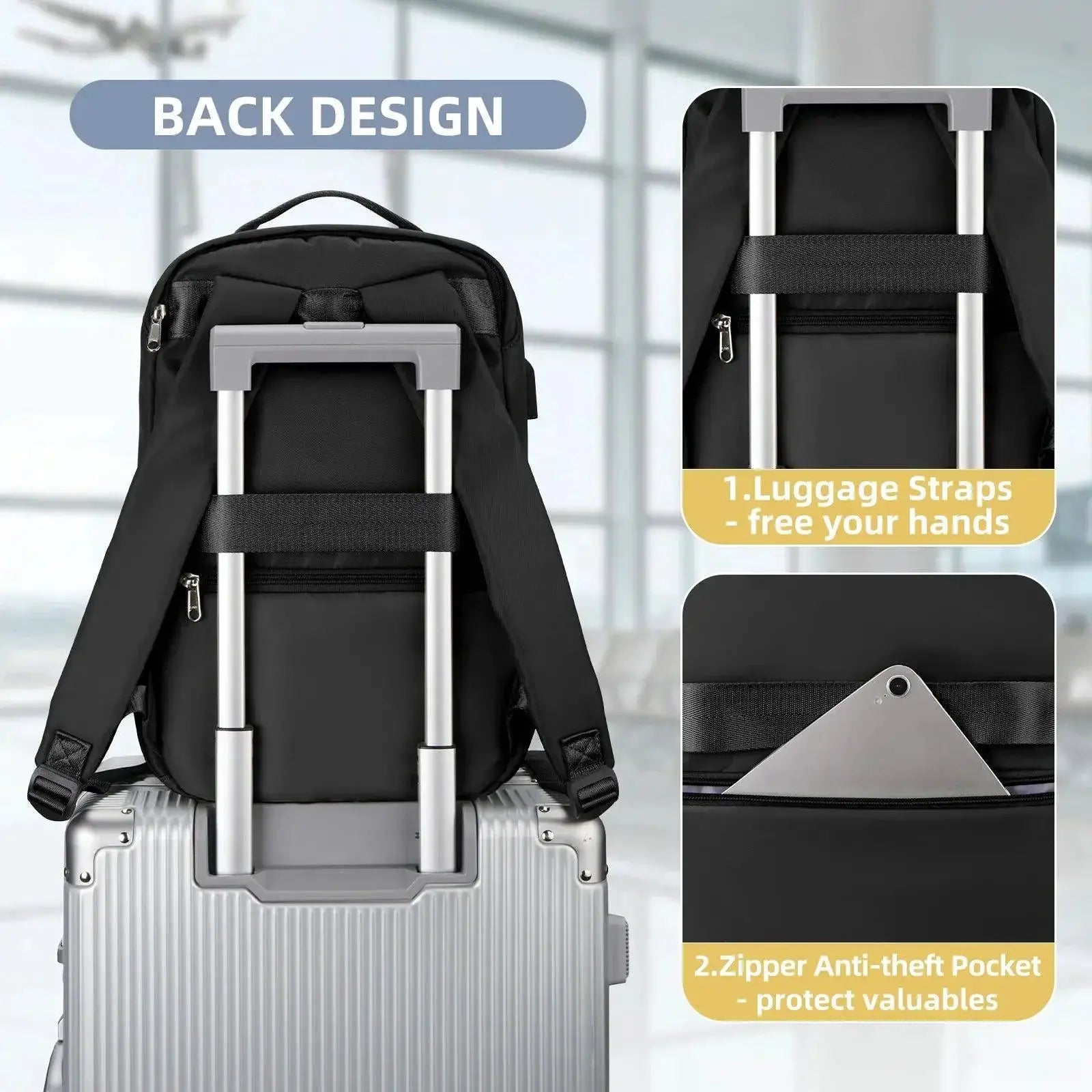 Ryanair Stylish Cabin Travel Backpack With Laptop Compartment