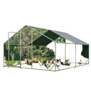 Walk In Metal Chicken Coop With Cover