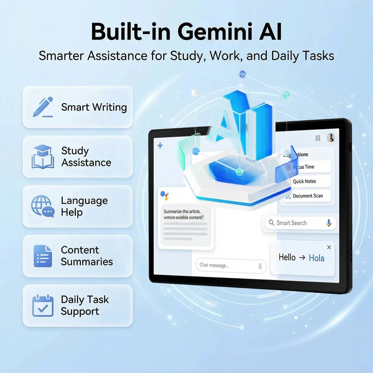BUFO K6L 10.95 Inch Android 16 Tablet Bundle 30GB(3+27) RAM 128GB ROM A333 5-Core Processor 1280*800 IPS Screen 7800mAh Battery 5MP+8MP Camera Expandable 1TB TF With Keyboard Case Stylus Mouse Earphone Full Productivity Suite