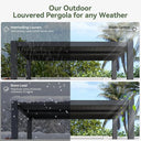 Louvered 10x10ft Aluminum Pergola