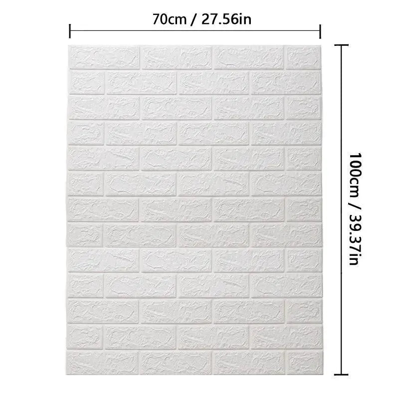 3D Brick Pattern Self Adhesive Waterproof Wall Sticker