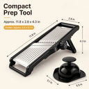 Adjustable Mandoline Slicer with Food Holder, Stainless Steel
