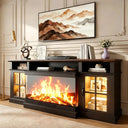 Modern Glass Fireplace Console